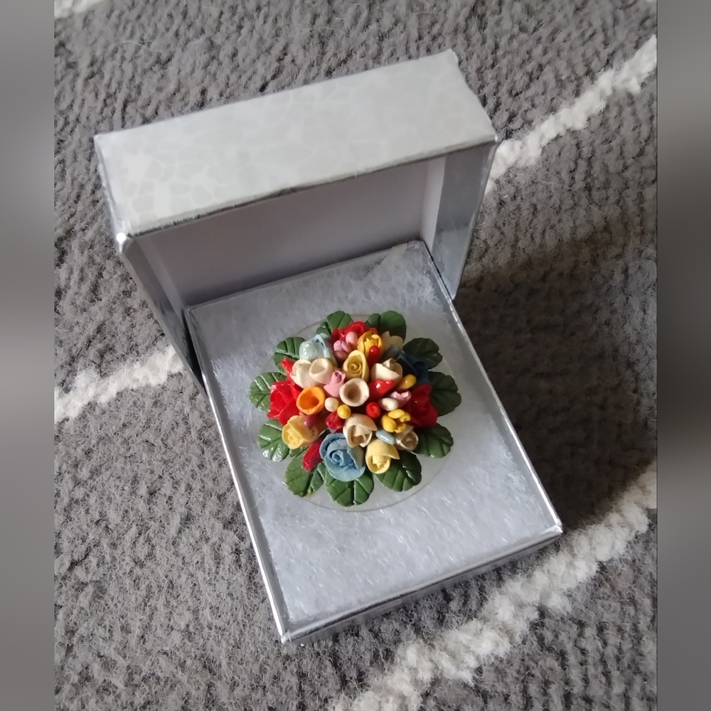 Vintage Floral Micro Boquet Brooch